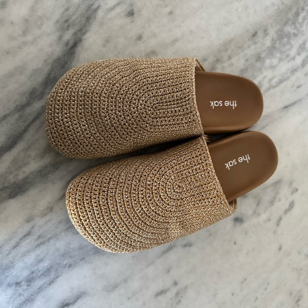 The Sak Tan Crochet Slide Mules - Picture 2 of 3